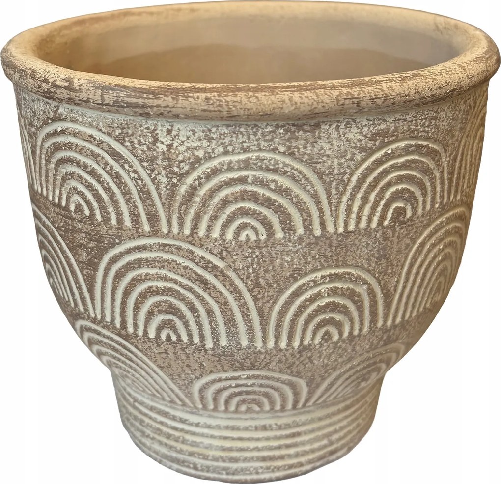 Boho Beton Virágtartó Fedél 14cm Otthonra Nappaliba Ablakpárkányra Virágok