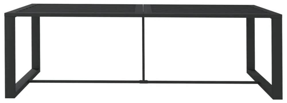antracitszürke alumínium kültéri étkezőasztal 120 x 60 x 66 cm