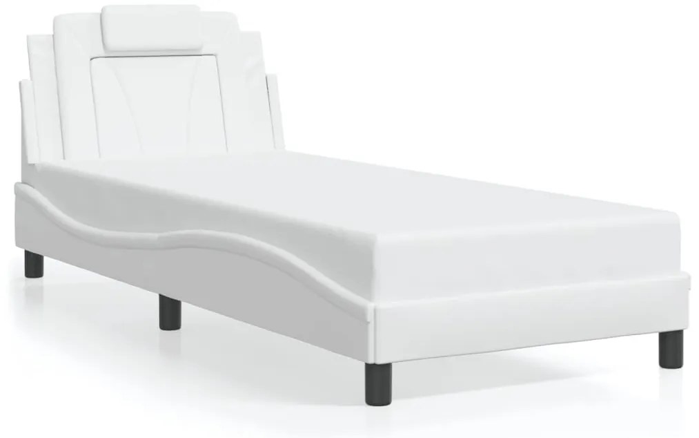 fehér ágykeret Viana LED-ekkel matrac nélkül 90x190 cm