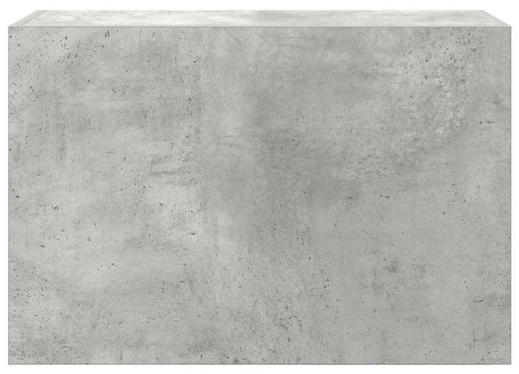 betonszürke szerelt fa fali fürdőszobaszekrény 60 x 25 x 40 cm