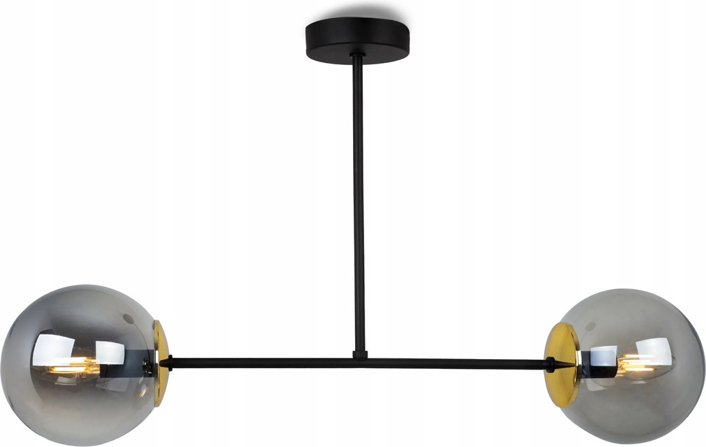 Mennyezeti Lámpa Lógó Fekete Csillár Arany Grafit Loft Nappali Gömbök