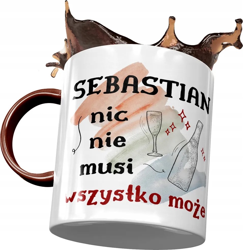 Bordó bögre Sebastian Férj Kolléga Ajándék Nyomtatott Fotóval