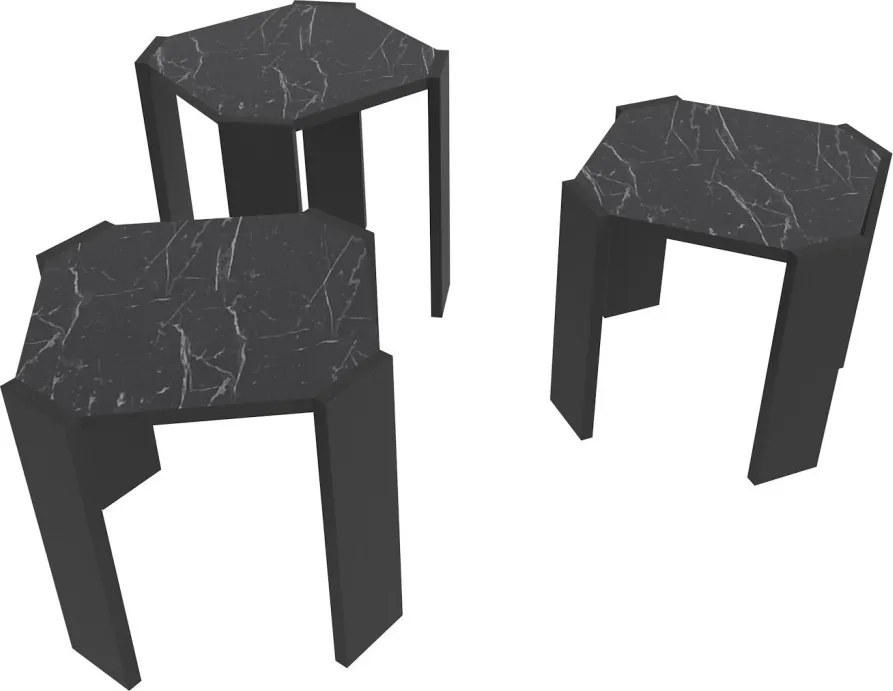 Lori - Black, Marble