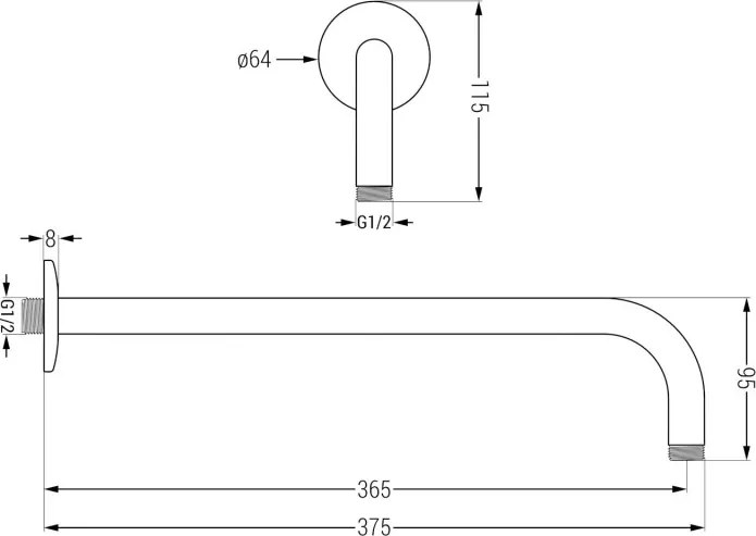 Mexen Kai DR70 kádtöltő-zuhany készlet beépített esőztetővel, 25 cm króm - 77602DR70251-00