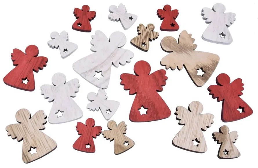 18 db-os angyal alakú karácsonyi dísz készlet - Ego Dekor
