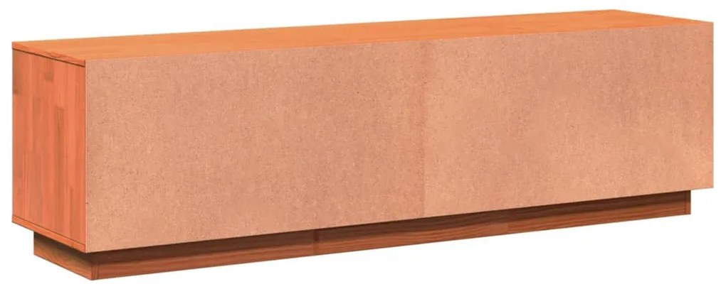 viaszbarna tömör fenyőfa TV-szekrény 140 x 35 x 40 cm