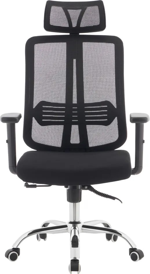 Irodai szék, fekete/króm, teherbírás 150 kg, DUVAL