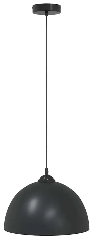 függőlámpák 2 db Állítható magasságú E27 fekete Ø 30 cm Fém