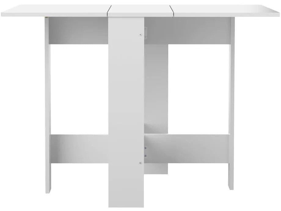 Bővíthető étkezőasztal fehér asztallappal 76x28 cm Papillon – TemaHome