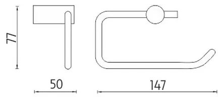 NIMCO BR 11055-26 - WC-papír tartó BORMO fényezett króm
