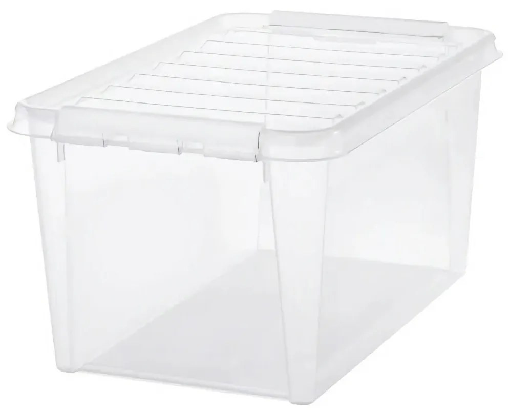 SmartStore Classic tárolódoboz fehér klipszekkel, 47 l, 47 l