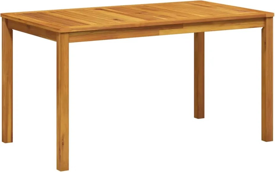 vidaXL tömör akácfa kerti asztal 140 x 80 x 74 cm