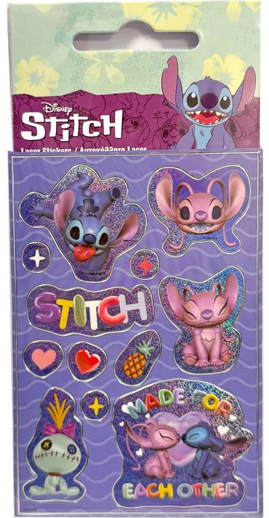 Disney Lilo és Stitch, A csillagkutya Made for each other hologrammos matrica szett