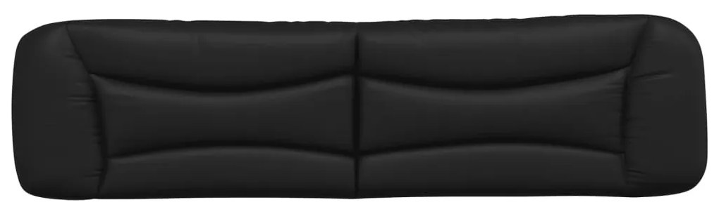 fekete műbőr fejtámla párna Hvar 200 cm