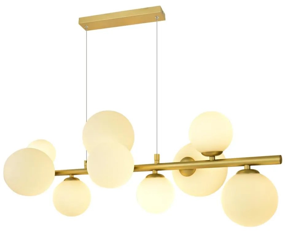 Brilagi - LED Csillár zsinóron MILLA 10xG9/3W/230V arany/fehér