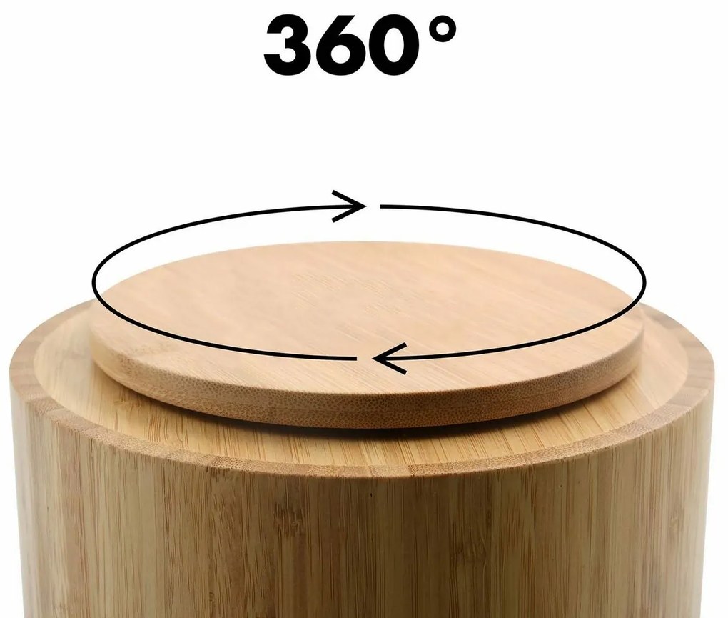 MSV Bambusz forgó kozmetikai tároló Isalys 20 x 15,3 cm