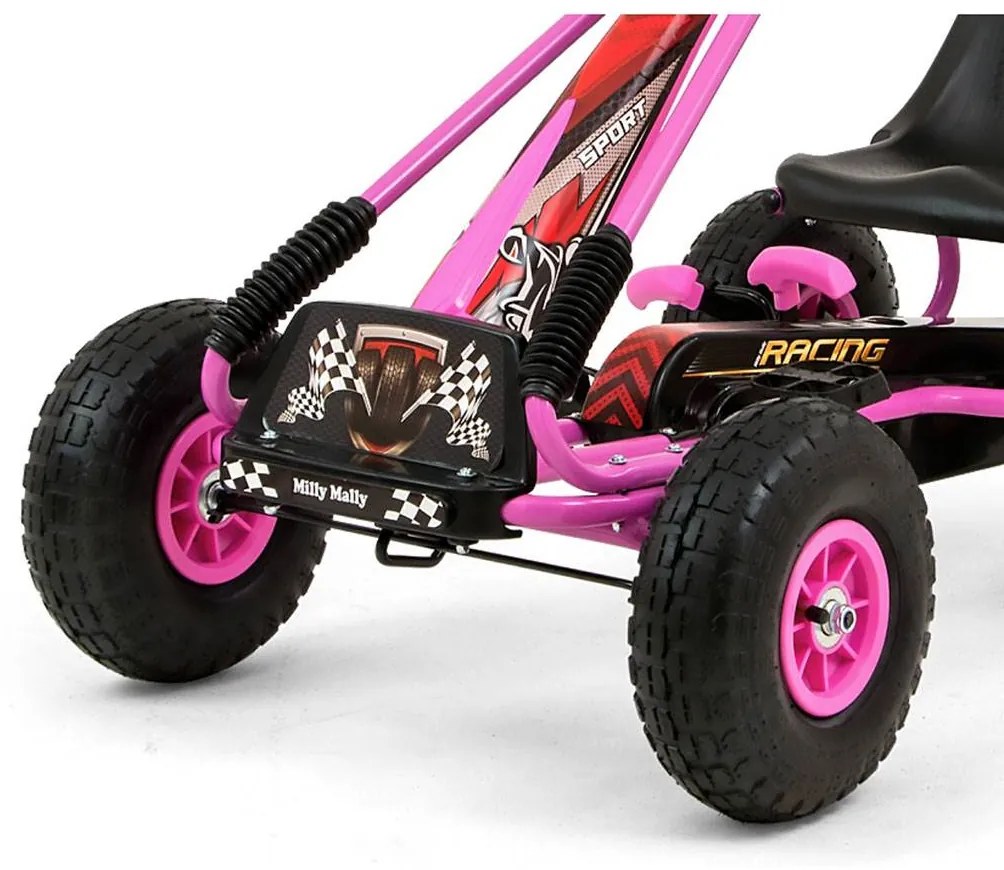 Go-kart Milly Mally Thor pedálos gyerek gokart rózsaszín