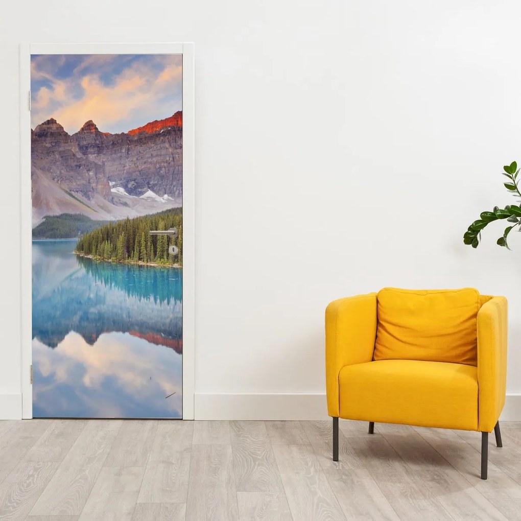 Fotótapéta ajtóra - Hegyi kanadai táj (95x205cm)