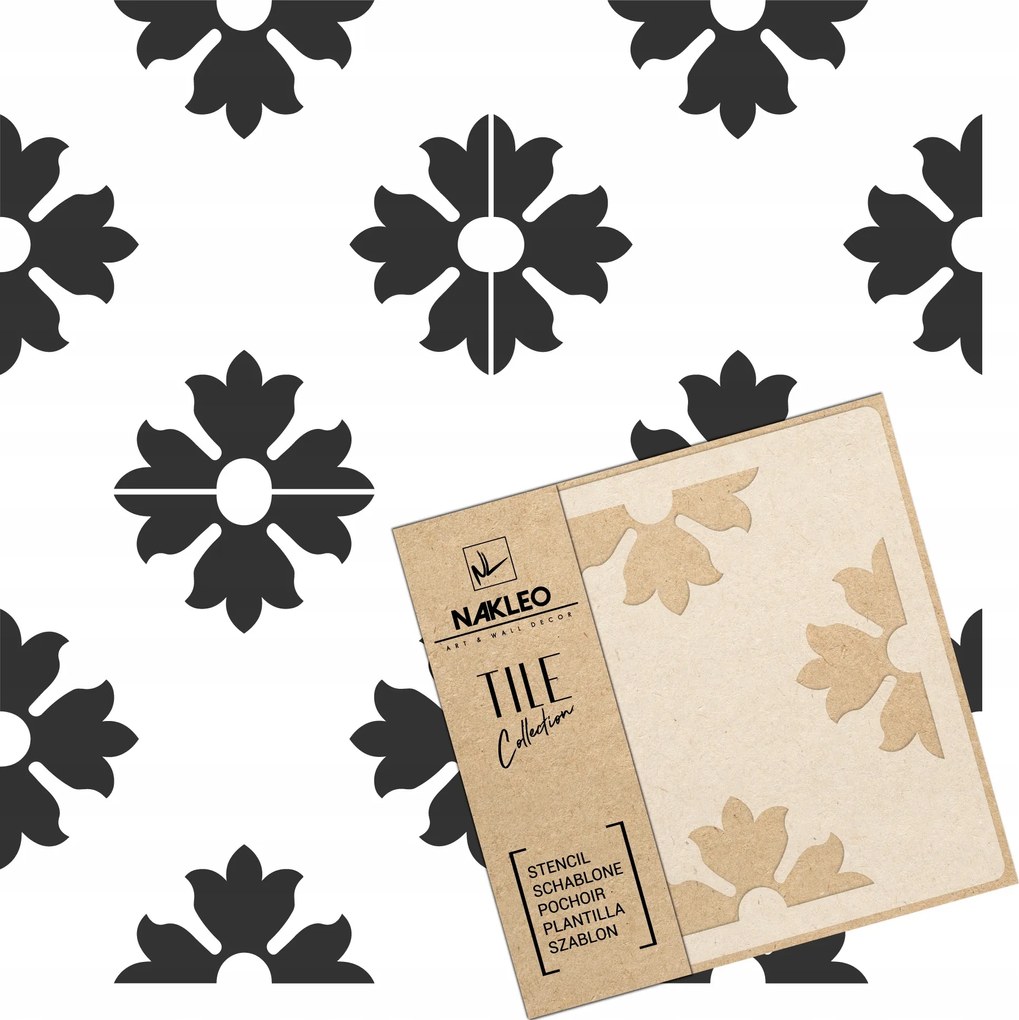 Festősablon Csempe Csempék Többször felhasználható 30x30cm Spanyol minta Turiz