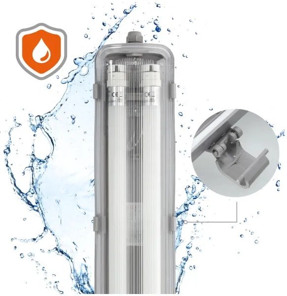 Brilagi -LED ipari fénycsöves világítás OPTIMA T8 2xG13/18W/230V 6500K IP65 128 cm