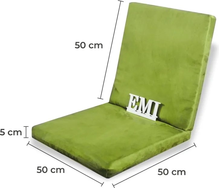 Székpárna zöld EMI, 60x40x5cm
