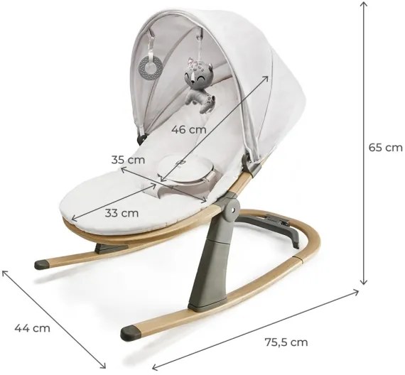 KINDERKRAFT - ELSU babapihenő, szürke