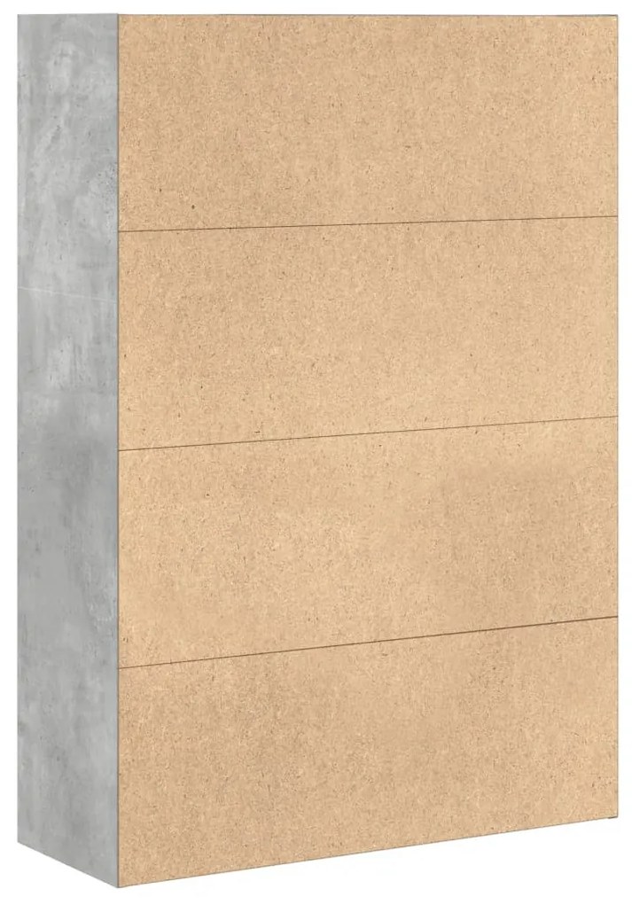 betonszürke szerelt fa könyvespolc 80 x 30 x 114 cm