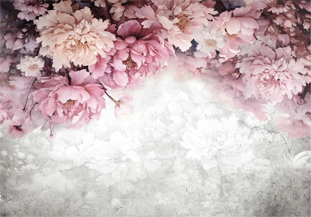 Fotótapéta Virágok Lógó Bazsarózsa Fal Tapéta Előszoba Iroda 312x219