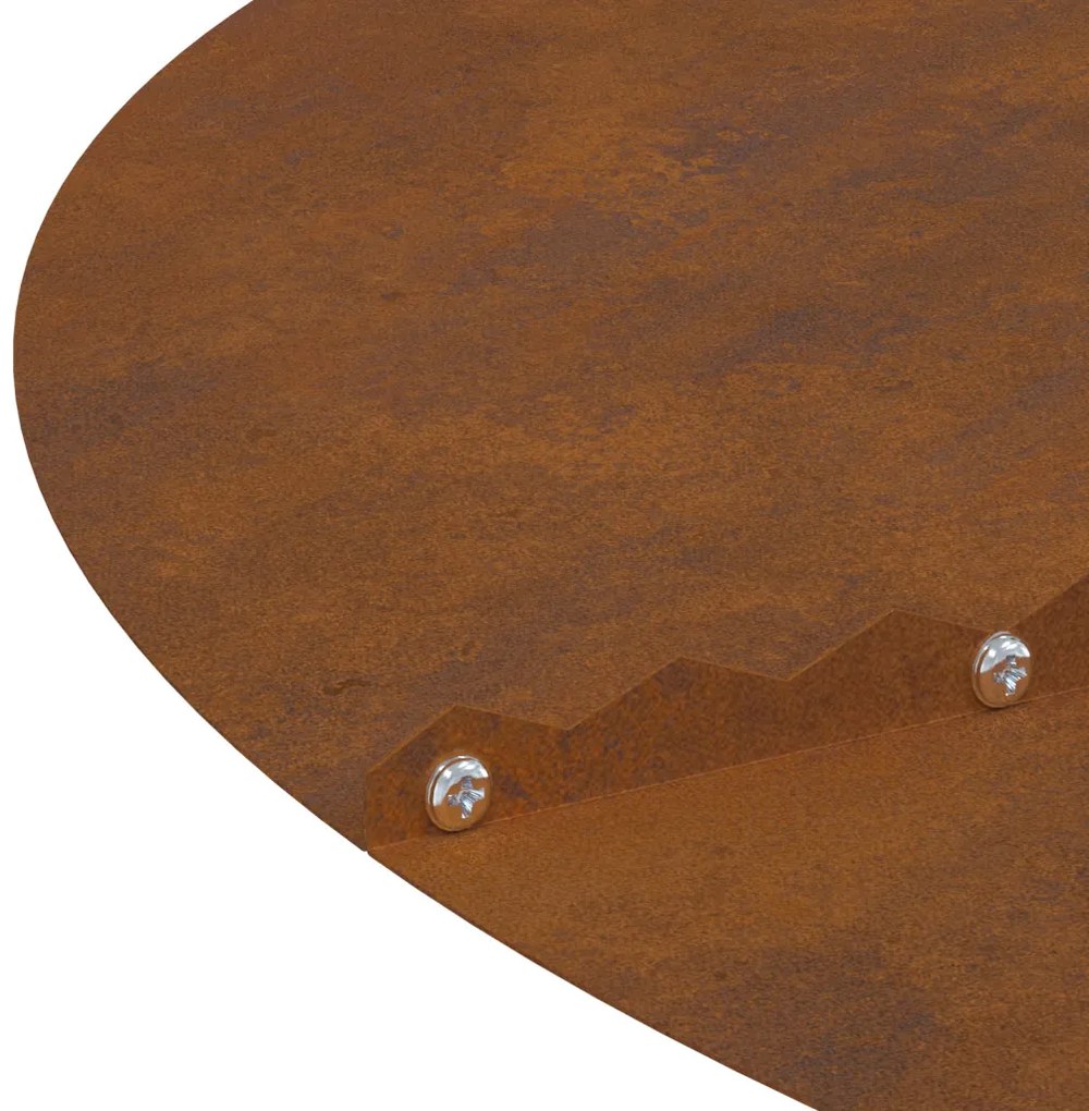 Corten acél virágcserép Corten acél 70 cm átmérő Tartós