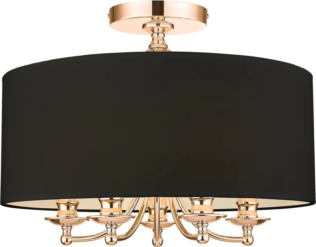 COSMOLIGHT C05442AU-BK ABU DHABI Ernyős Mennyezeti Lámpa Fekete, Arany E14 IP20