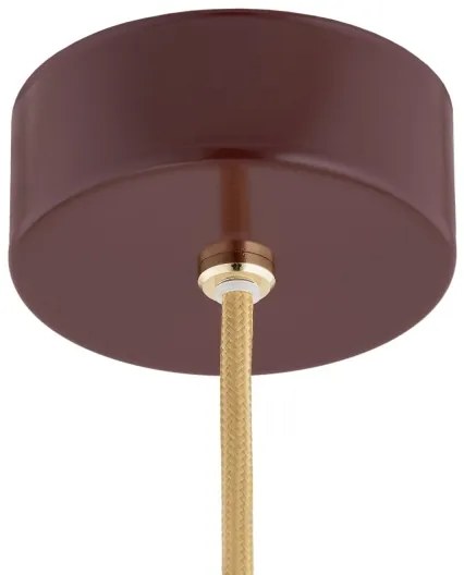 Argon 8452 - Csillár zsinóron ALMIROS 1xE14/7W/230V átm. 12 cm alabástrom barna/arany