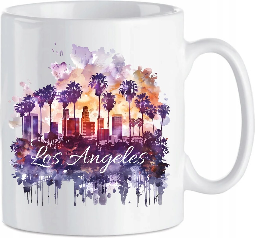 Kerámia bögre 330 ml vagány nyomat La Los Angeles Usa