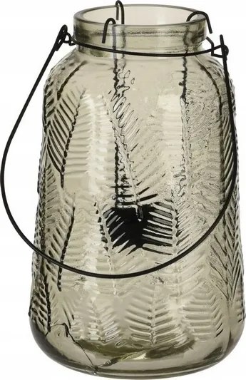 Dekorációs gyertyatartó fém/üveg 19.5 cm Koopman 1 db