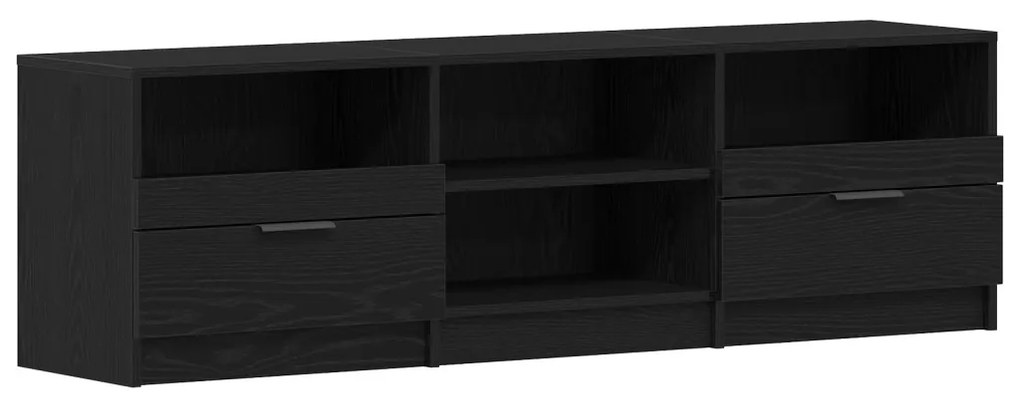 TV Szekrény Fekete Tölgy 150x33,5x45 cm Műgyanta