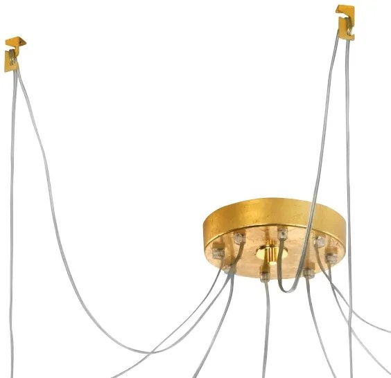 Kolarz 6009.30830 - Csillár zsinóron RAGGIO 8xE14/25W/230V pók 24K arany