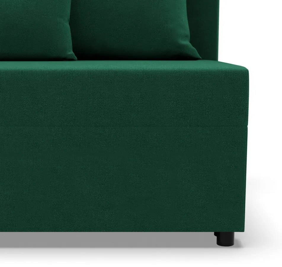 Nobu sarokkanapé, bársony, univerzális oldal, zöld