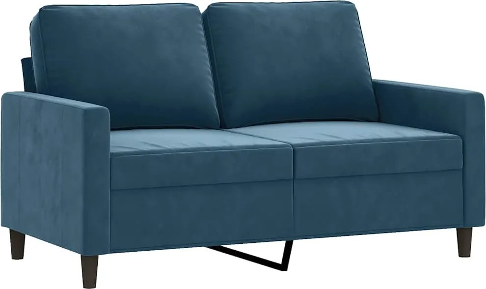 vidaXL kétszemélyes kék bársony kanapé 120 cm