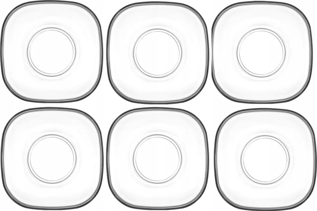 6 db-os üveg csészealj szett 12,5 cm Zen Lav