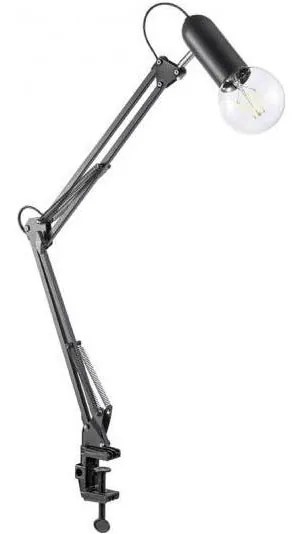 JUST LIGHT. 14773-18 - Csipeszes asztali lámpa TURN ME 1xE27/60W/230V fekete