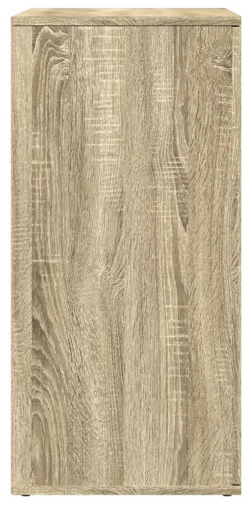 2 db sonoma tölgy színű szerelt fa tálalóasztal 79 x 38 x 80 cm