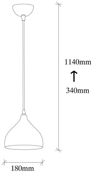 Csillár zsinóron TATTOO 1xE27/60W/230V