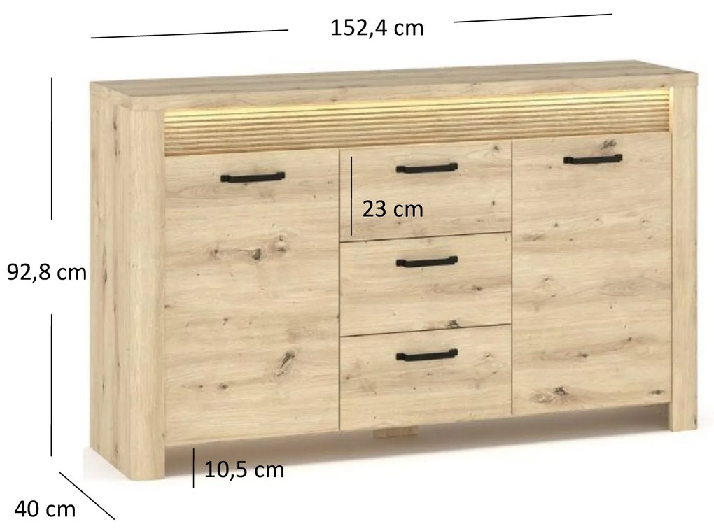 Komód Mindi (artisan tölgy). 1053052