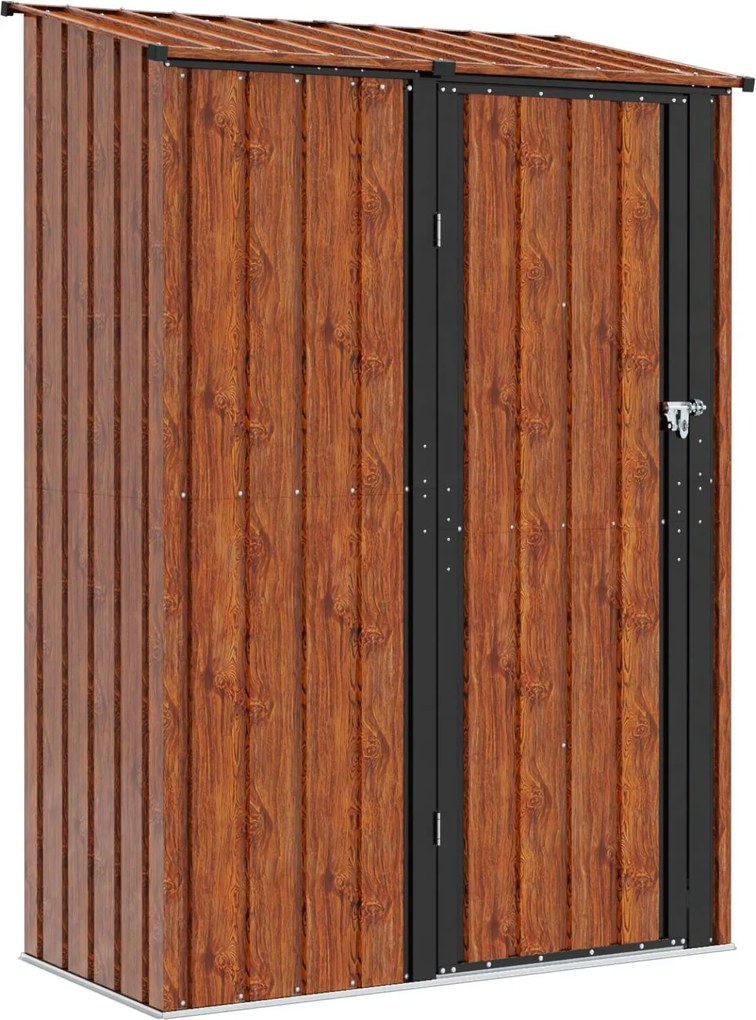vidaXL Kertiszerszámos házak Barna 140,5 x 74 x 200 cm Fém