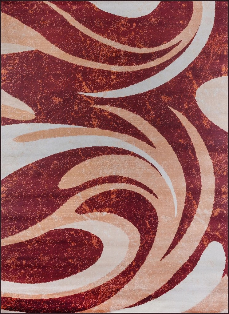 Szőnyeg 200x300 CM Piros-bézs Nappaliba Divatos Csúszásgátló Klasszikus