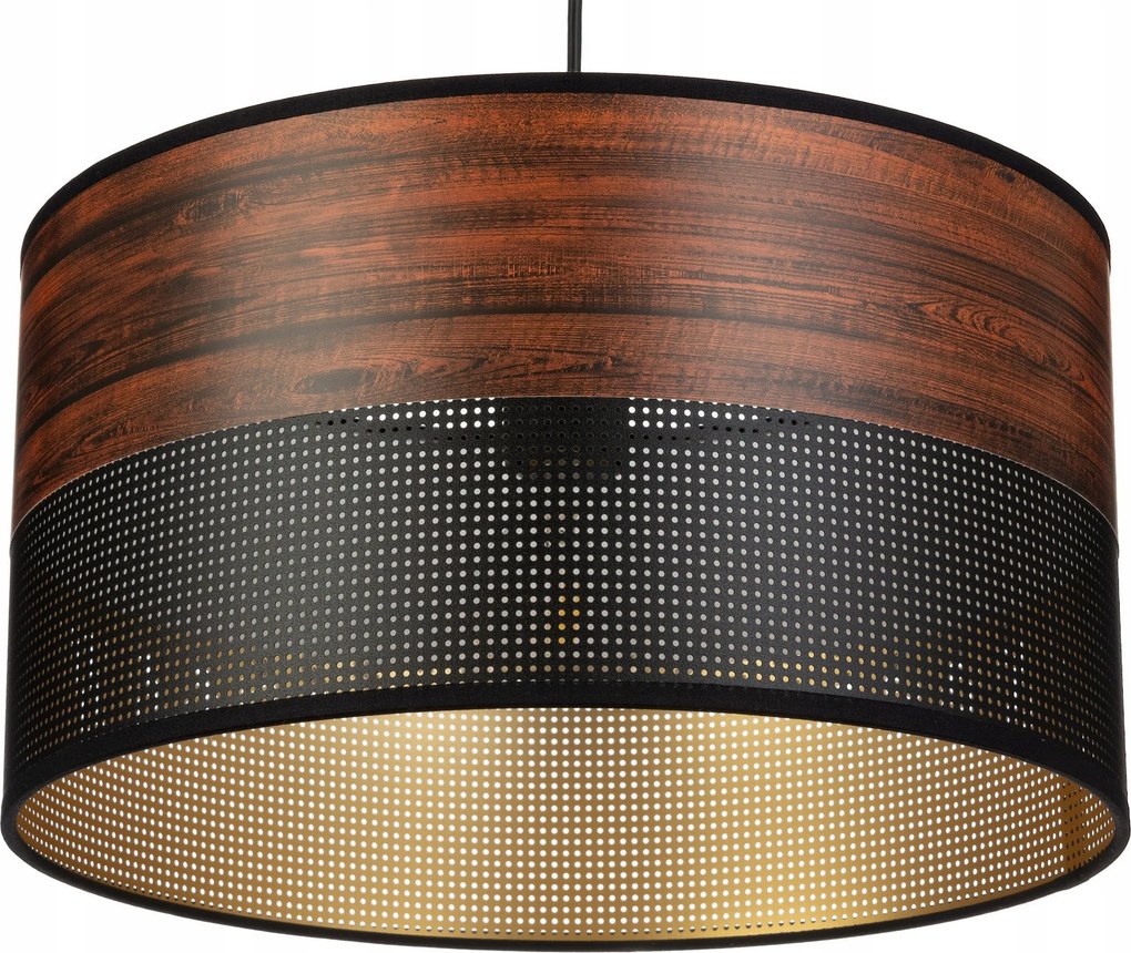 Függő lámpa wenge fekete lámpabúra arany közép