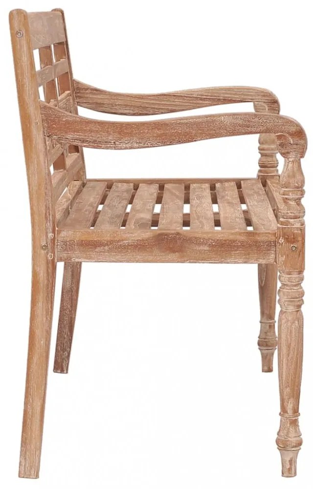 tömör antikolt fehér tíkfa Batavia pad 120 cm
