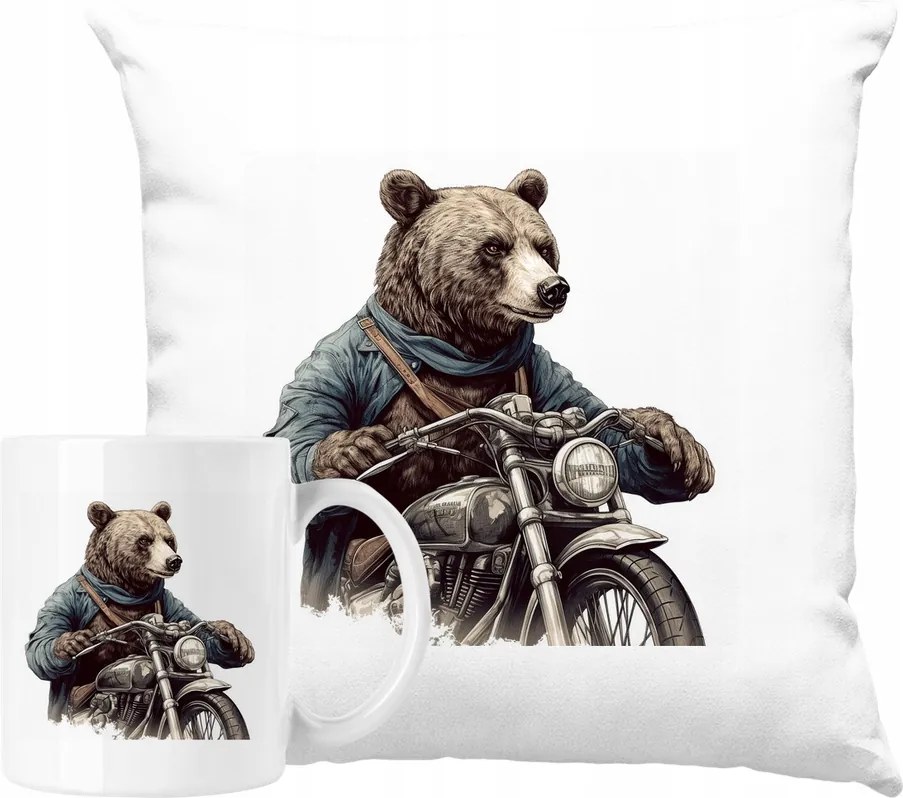 Bögre Szett Párna Moto Maci Motoros Biker 3 Ötlet Ajándék