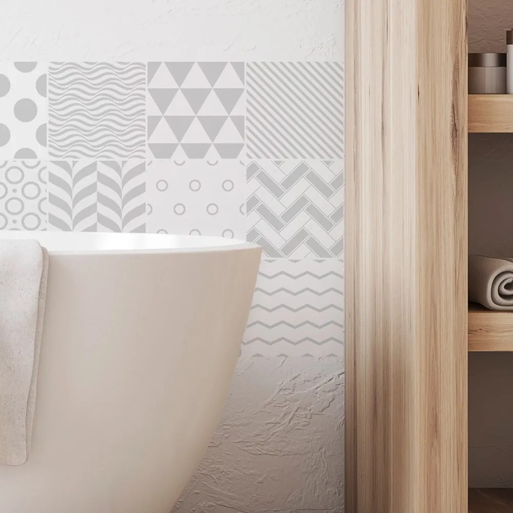 Finnish 9 részes dekoratív falimatrica szett, 10 x 10 cm - Ambiance