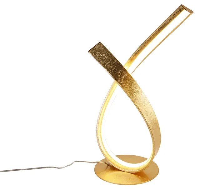 Design asztali lámpa arany 38,5 cm LED-del és dimmerrel - Belinda