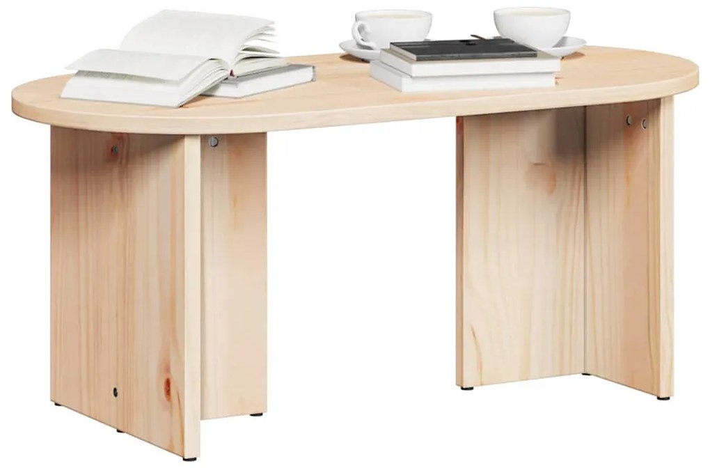Dohányzóasztal Természetes 80 x 39.5 x 35 cm Tömör fenyőfa